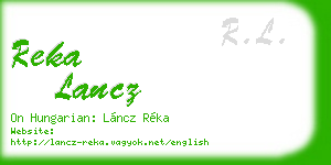 reka lancz business card