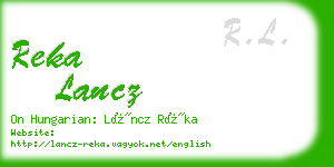 reka lancz business card